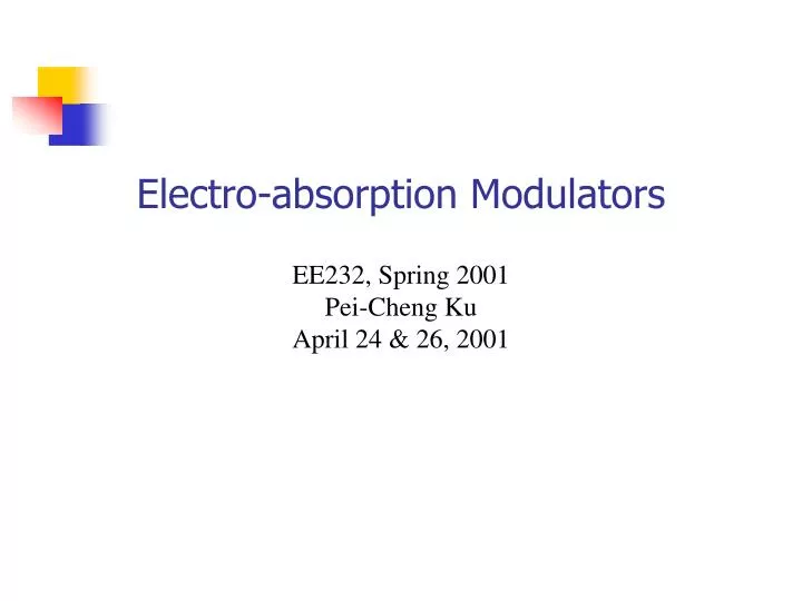 electro absorption modulators