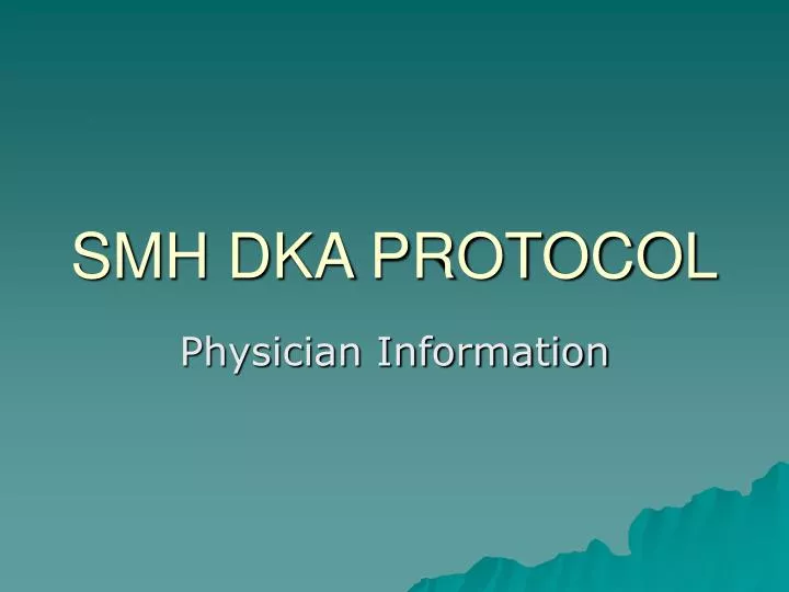 smh dka protocol