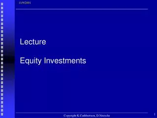 Lecture Equity Investments