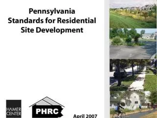 Pennsylvania Standards For Residential Site Development