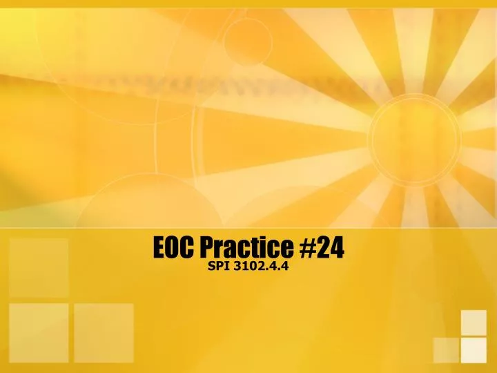 eoc practice 24