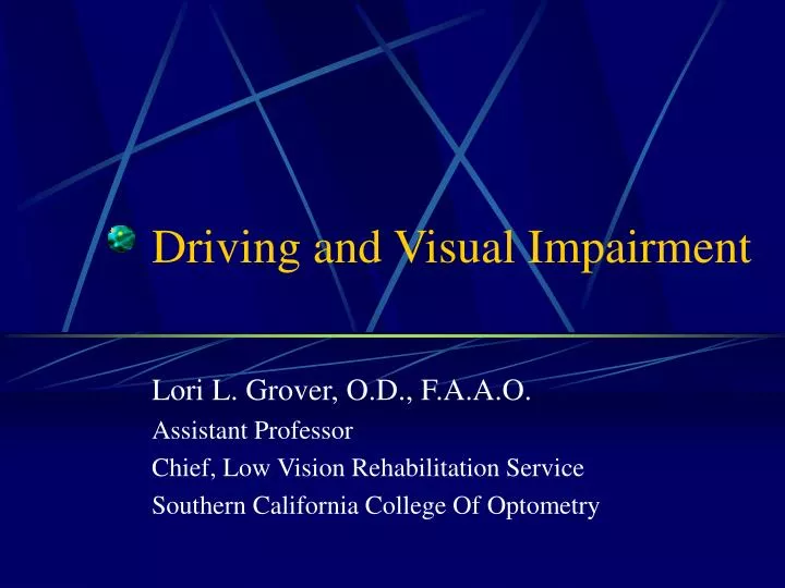 driving and visual impairment