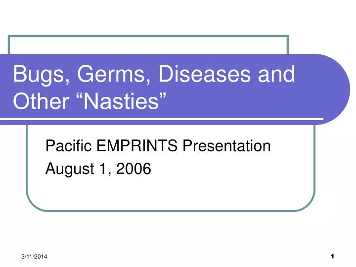 bugs germs diseases and other nasties