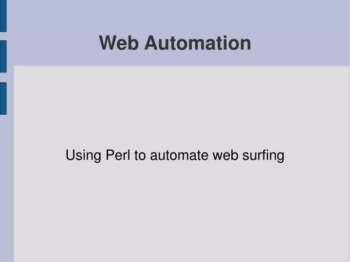 using perl to automate web surfing