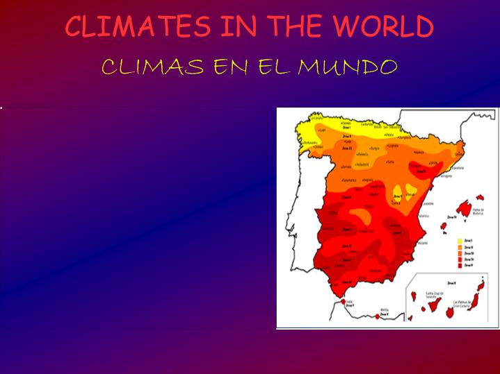 climates in the world climas en el mundo