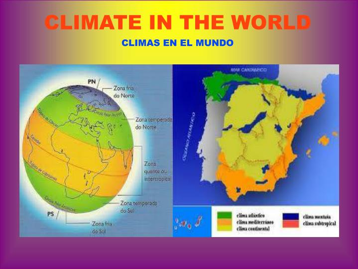 climate in the world climas en el mundo