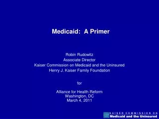 Medicaid: A Primer