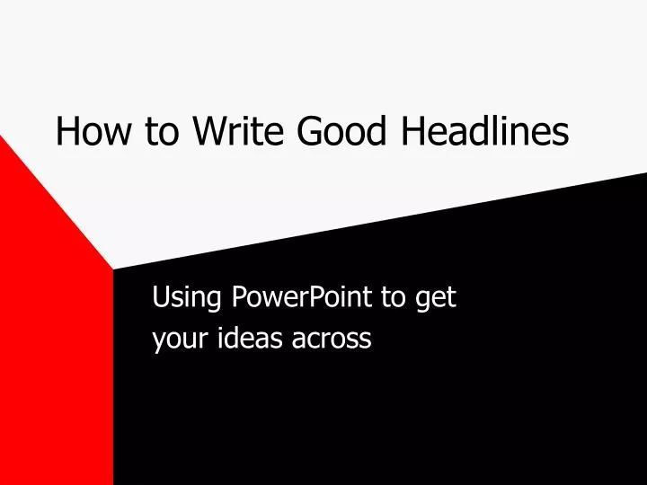 how to write good headlines