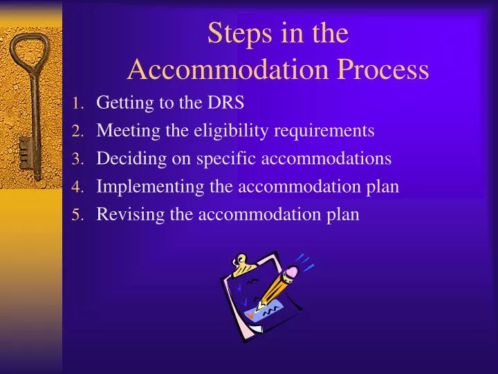 steps in the accommodation process