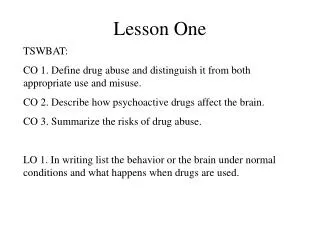 Lesson One