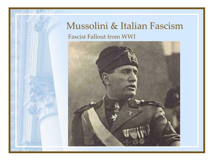mussolini italian fascism