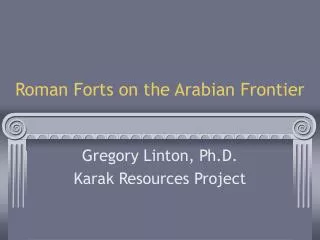 Roman Forts on the Arabian Frontier