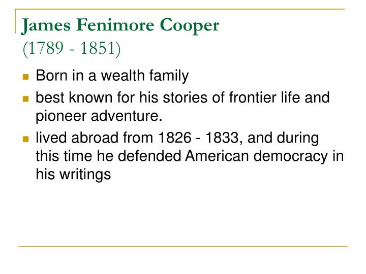 james fenimore cooper 1789 1851