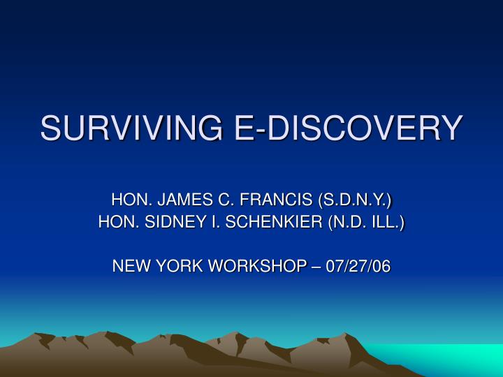 surviving e discovery