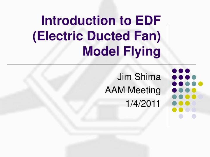 introduction to edf electric ducted fan model flying