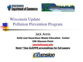 Wisconsin Update Pollution Prevention Program