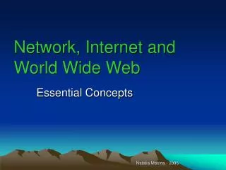 Network, Internet and World Wide Web