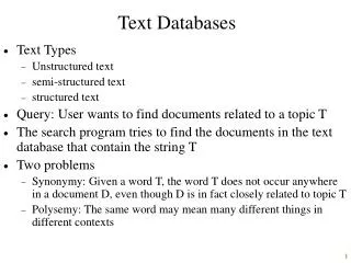 Text Databases