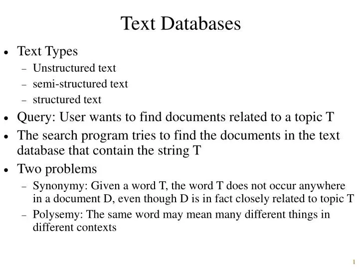 text databases