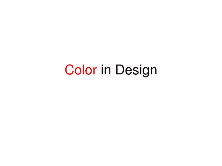 color in design