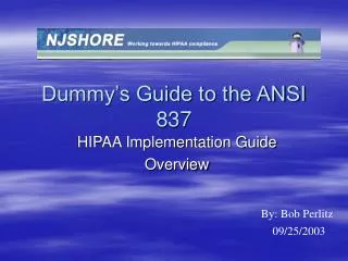 Dummy’s Guide to the ANSI 837
