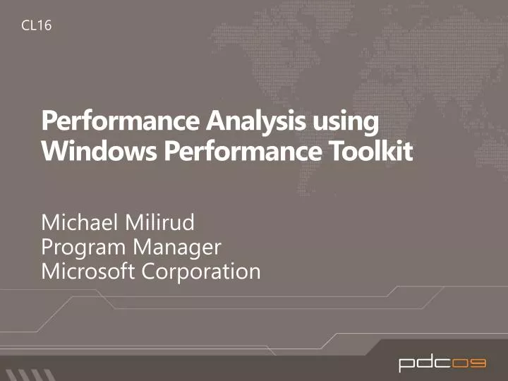 performance analysis using windows performance toolkit