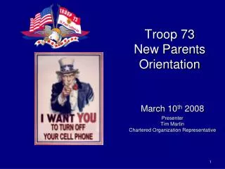Troop 73 New Parents Orientation