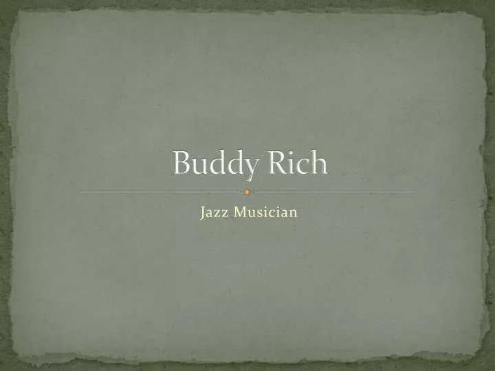 buddy rich