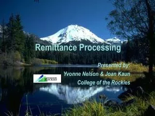 Remittance Processing