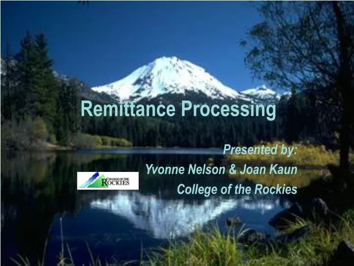 remittance processing