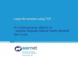 Large file transfers using TCP