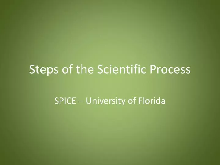 steps of the scientific process