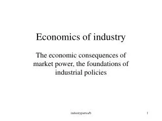 Economics of industry