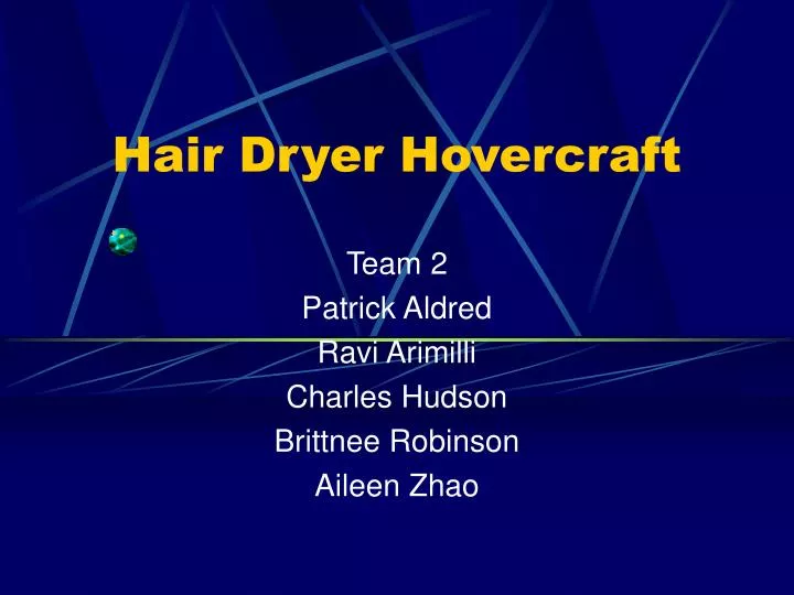 hair dryer hovercraft