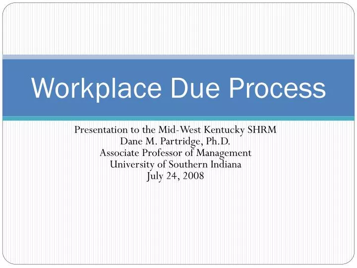 workplace due process