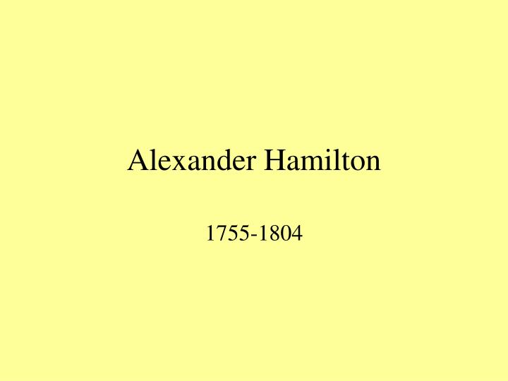 alexander hamilton