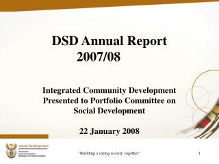 DSD Annual Report 2007/08