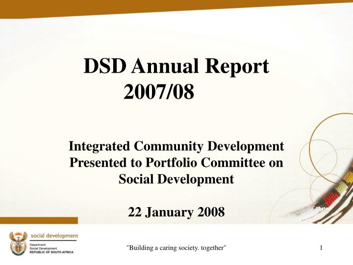 dsd annual report 2007 08
