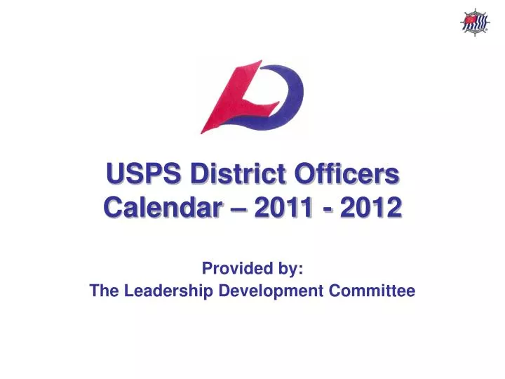 usps district officers calendar 2011 2012