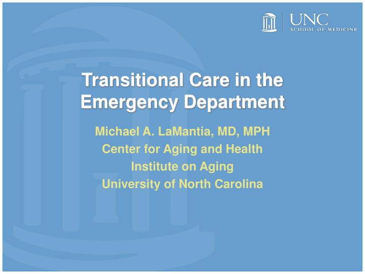 transitional care in the emergency department