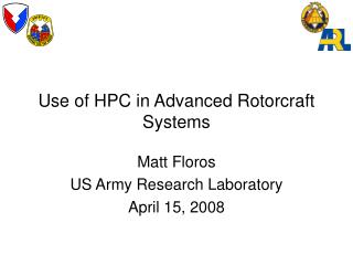 Use of HPC in Advanced Rotorcraft Systems