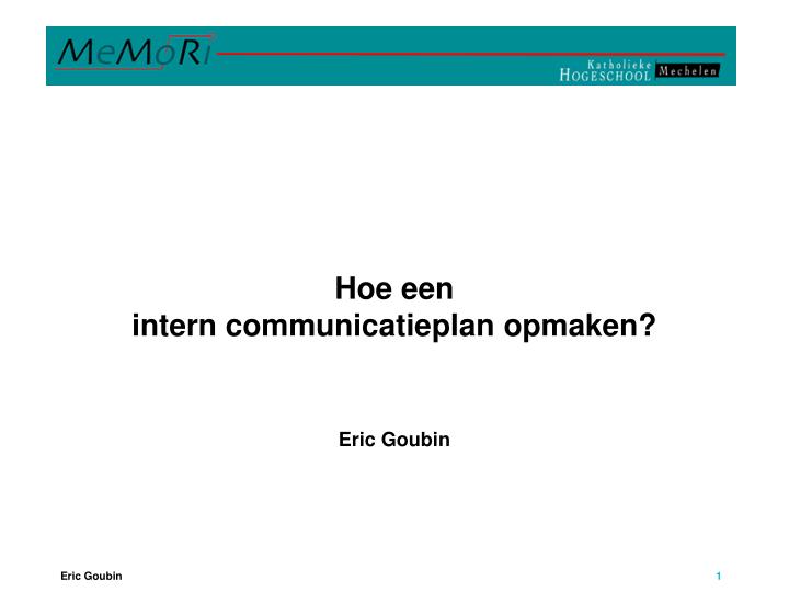 hoe een intern communicatieplan opmaken