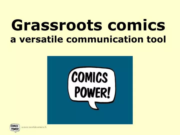 grassroots comics a versatile communication tool