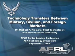 Technology Transfers Between Military, Civilian, and Foreign Markets