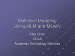 Multilevel Modeling Using HLM and MLwiN - slide 1