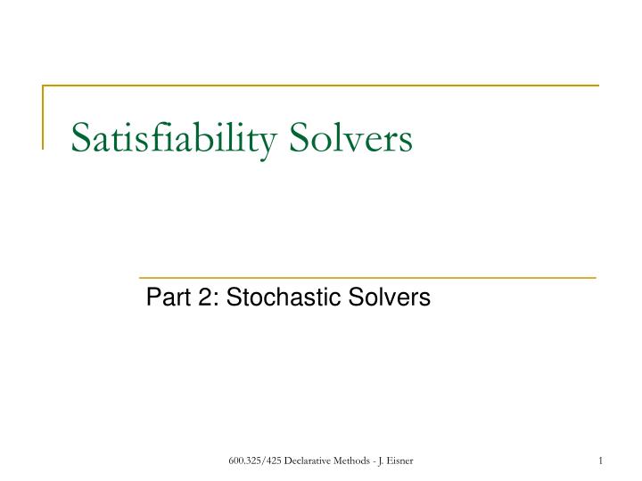satisfiability solvers