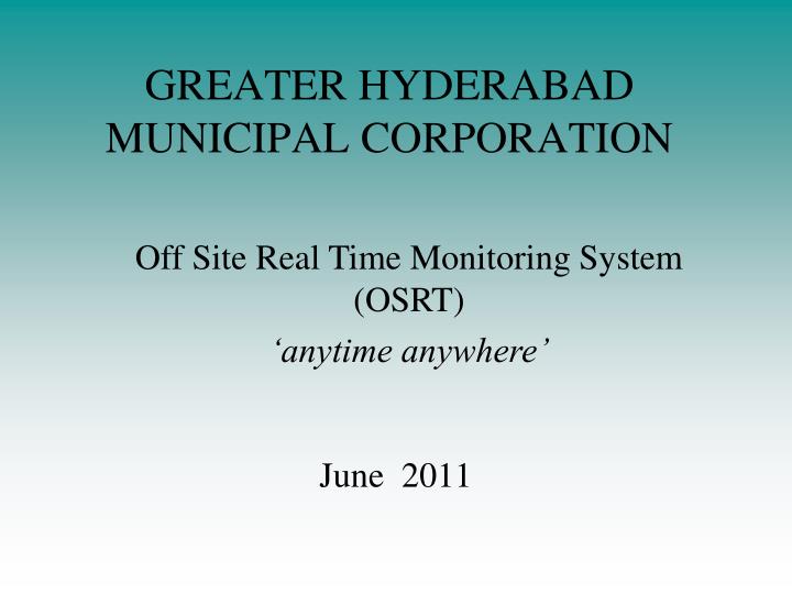 greater hyderabad municipal corporation