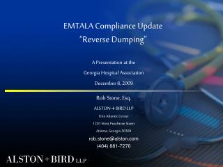 EMTALA Compliance Update “Reverse Dumping”