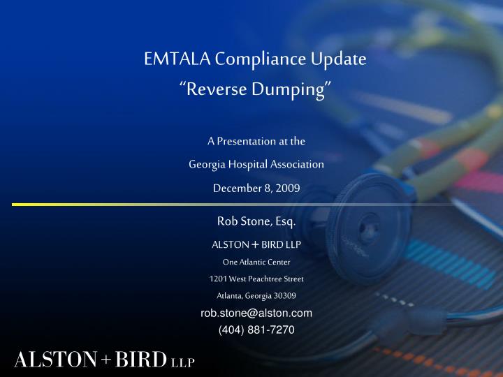 emtala compliance update reverse dumping