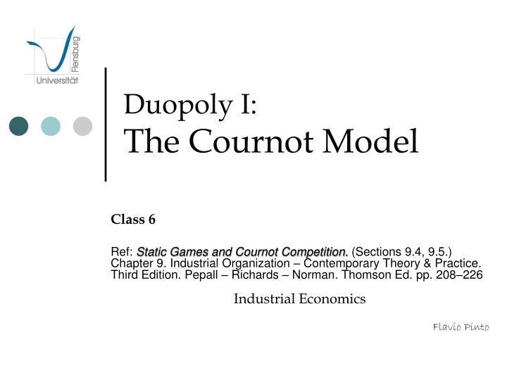 duopoly i the cournot model